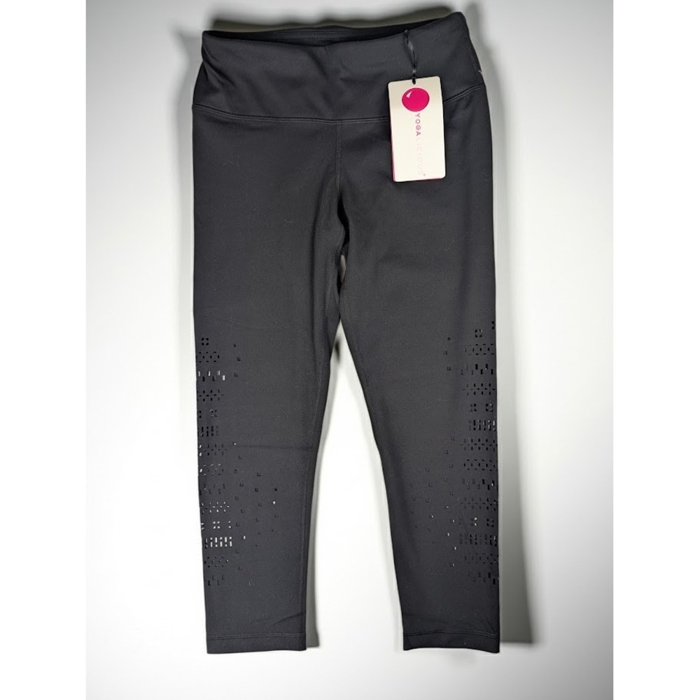 Yogalicious Women's Small Black High Waist Leggings Yoga Black  Ankle High